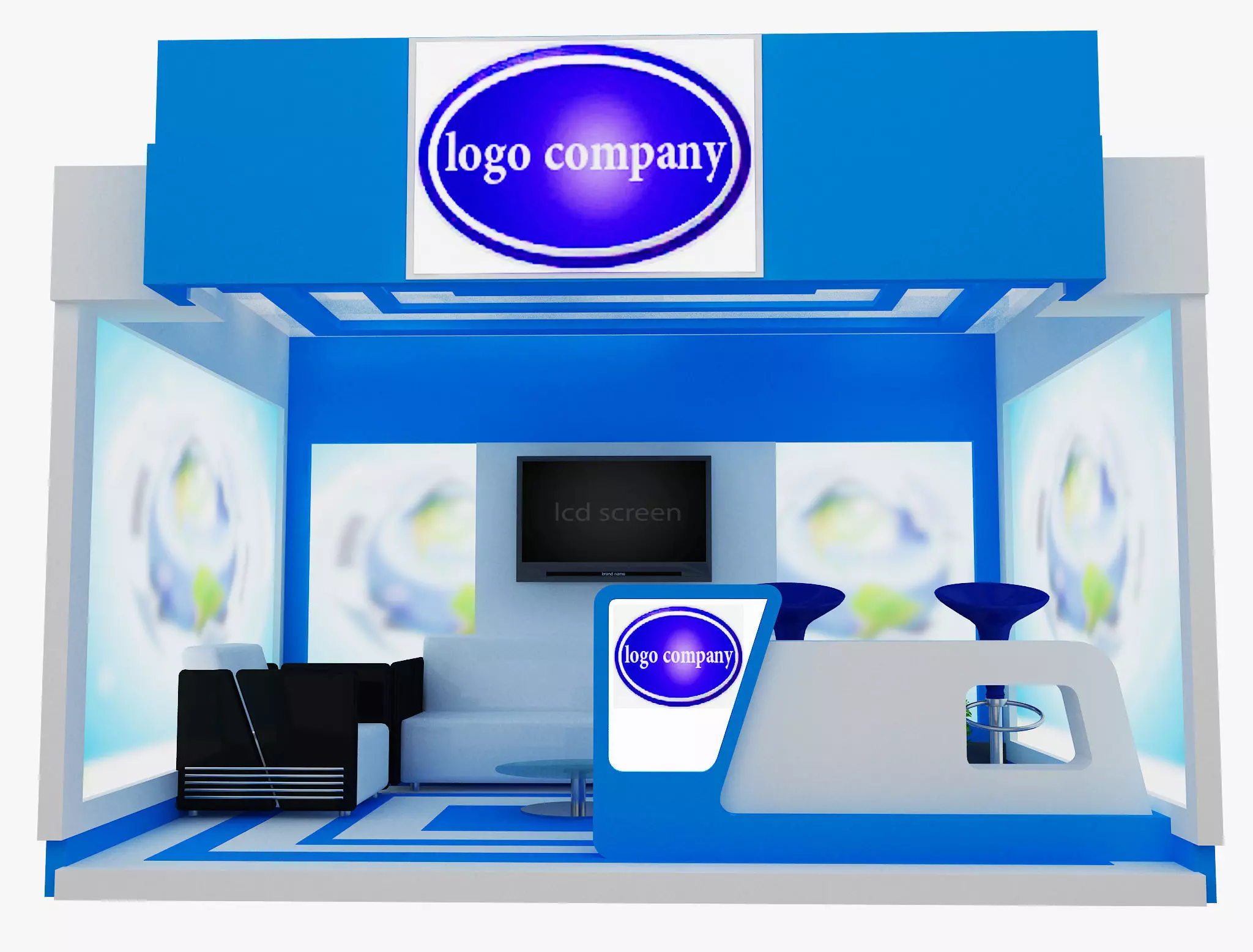 Booth Exhibition Stand a492b 3D model_0