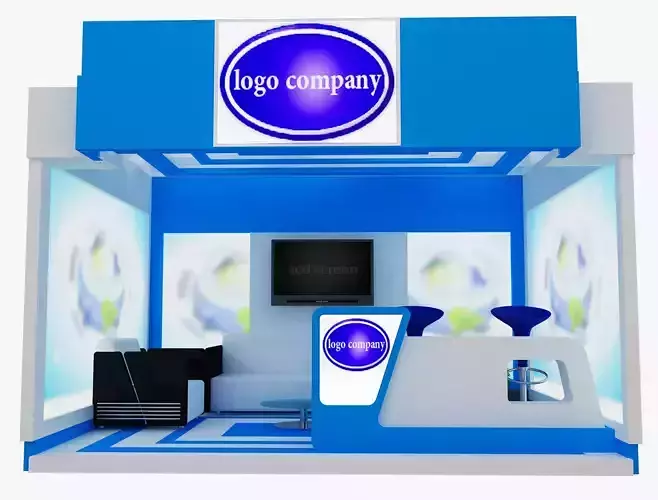 Booth Exhibition Stand a492b 3D model