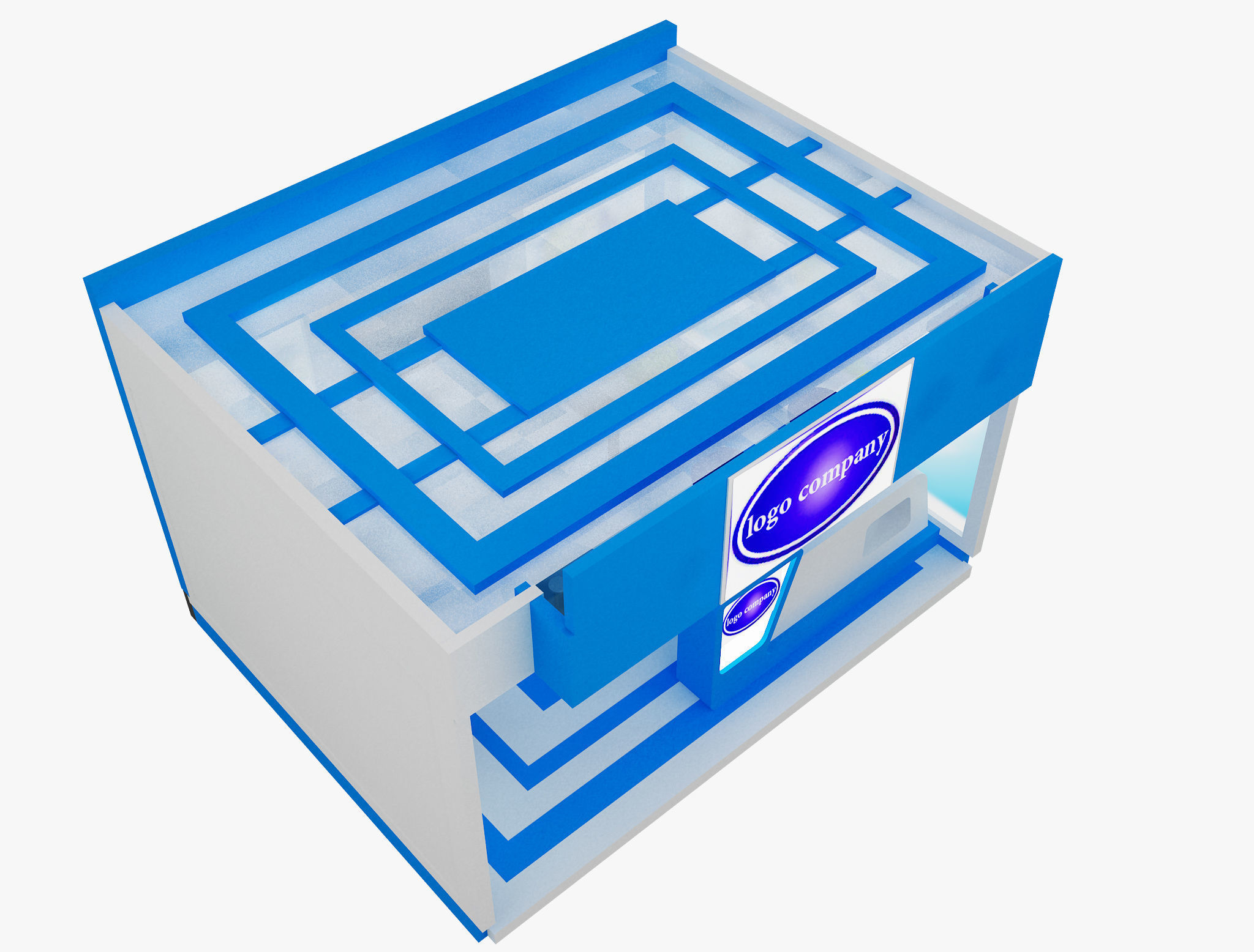 Booth Exhibition Stand a492b 3D model_2