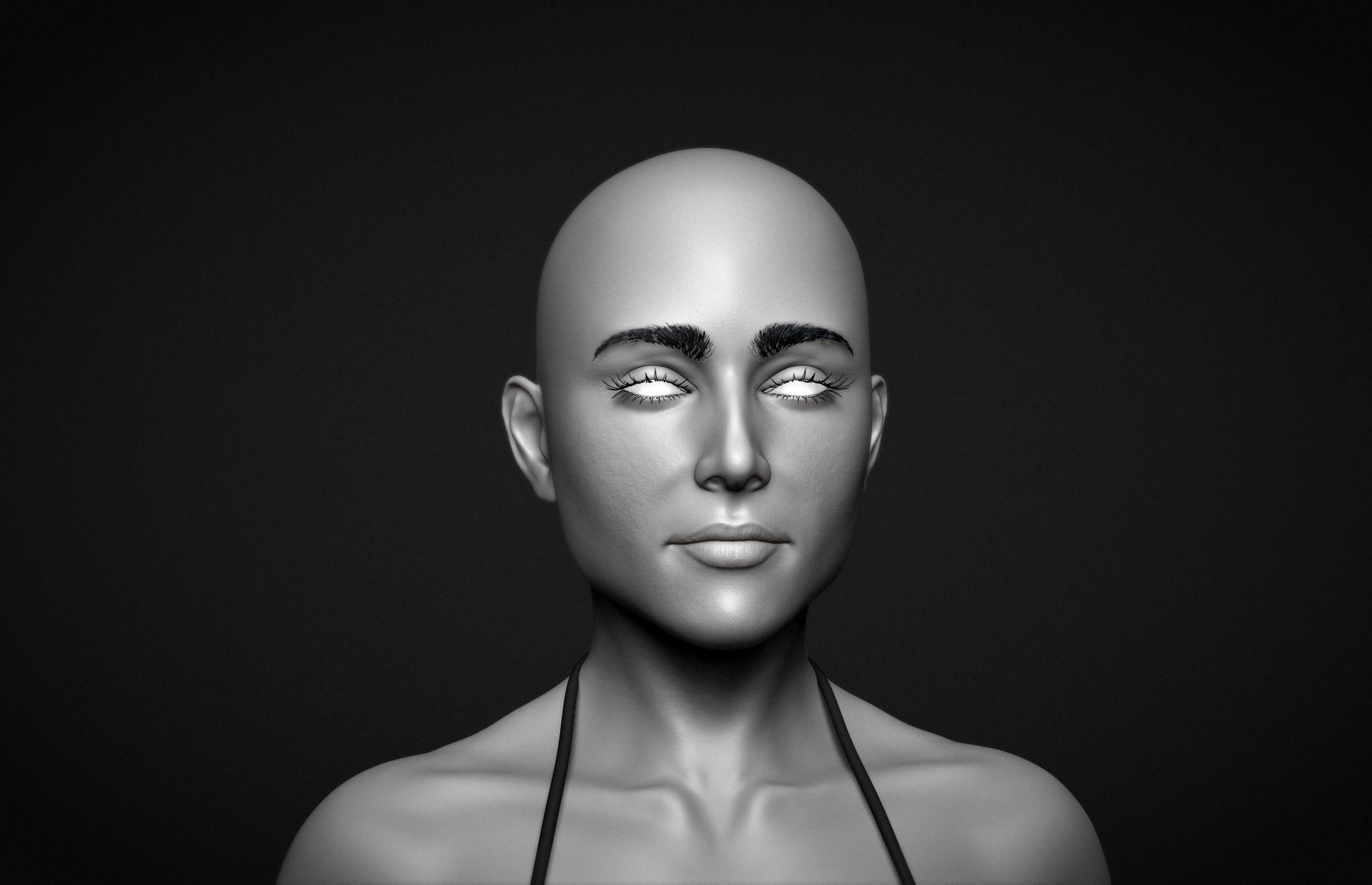 The Rogue female ninja Low-poly 3D model_7