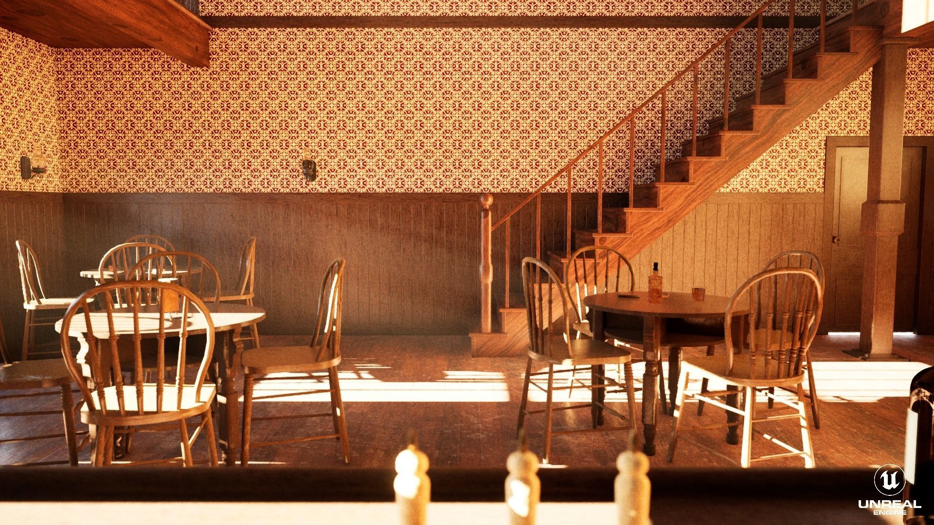Western Saloon Interior 3d Scene 3D model_27