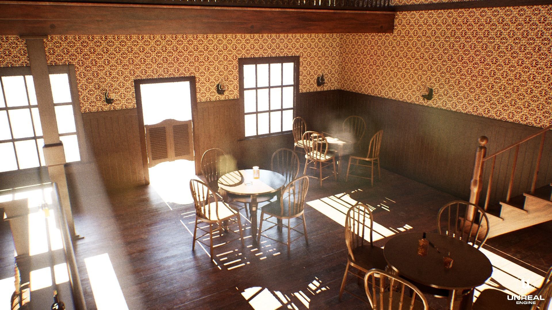 Western Saloon Interior 3d Scene 3D model_25
