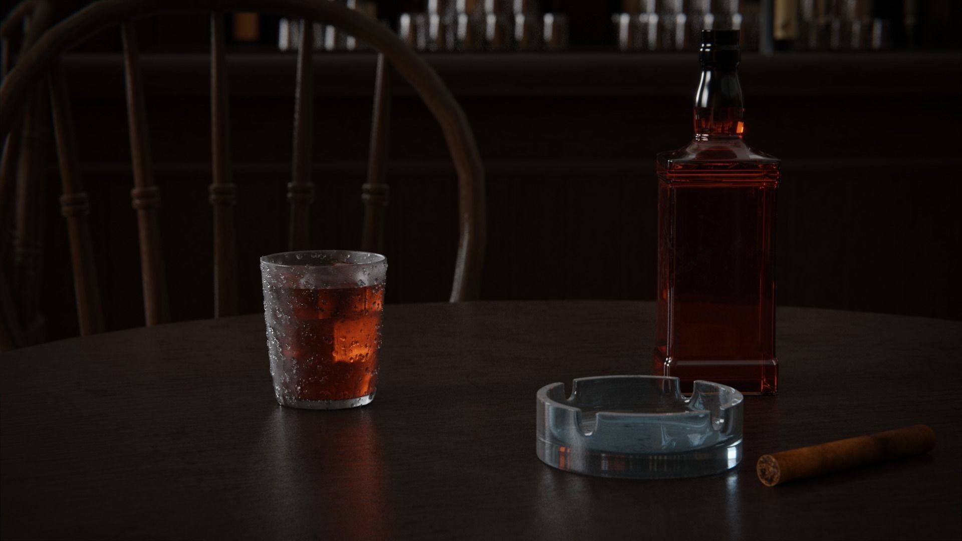 Western Saloon Interior 3d Scene 3D model_3