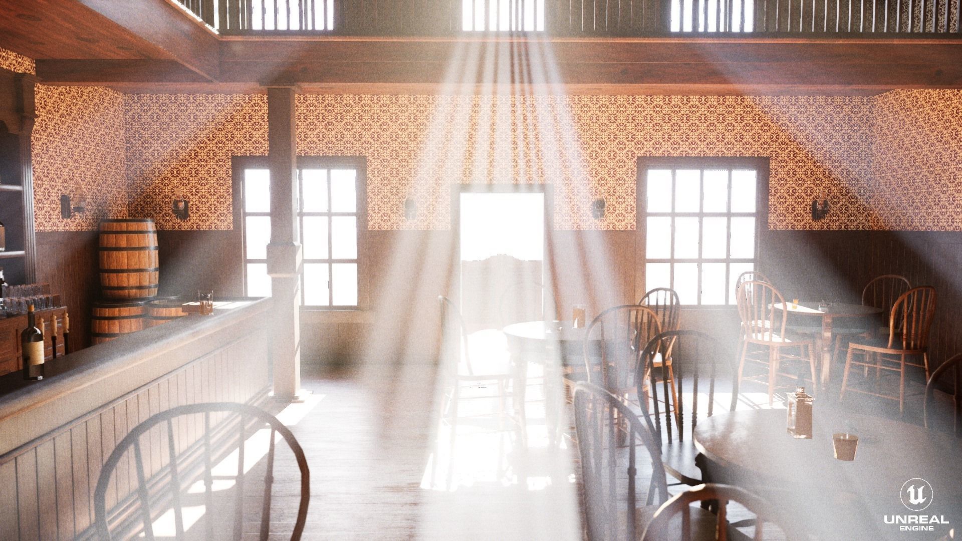 Western Saloon Interior 3d Scene 3D model_23