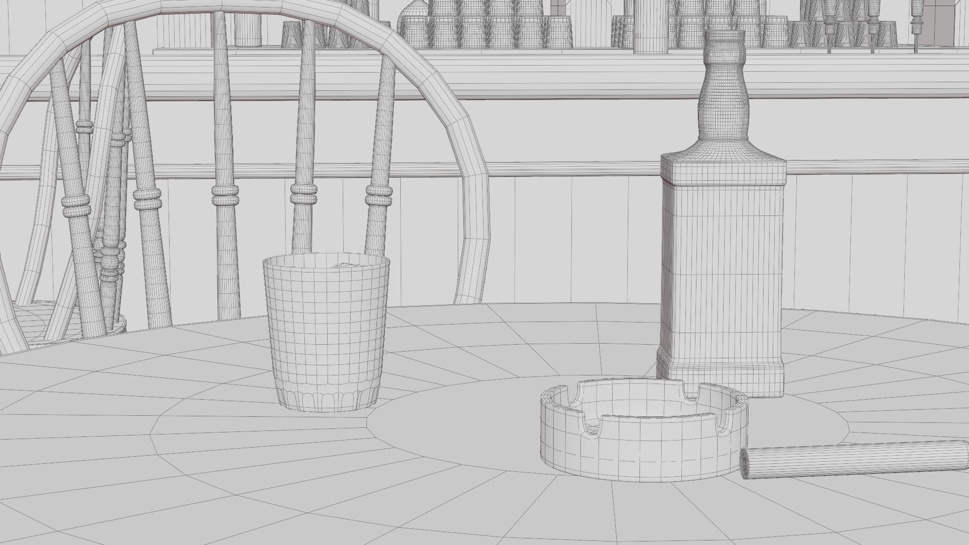 Western Saloon Interior 3d Scene 3D model_56