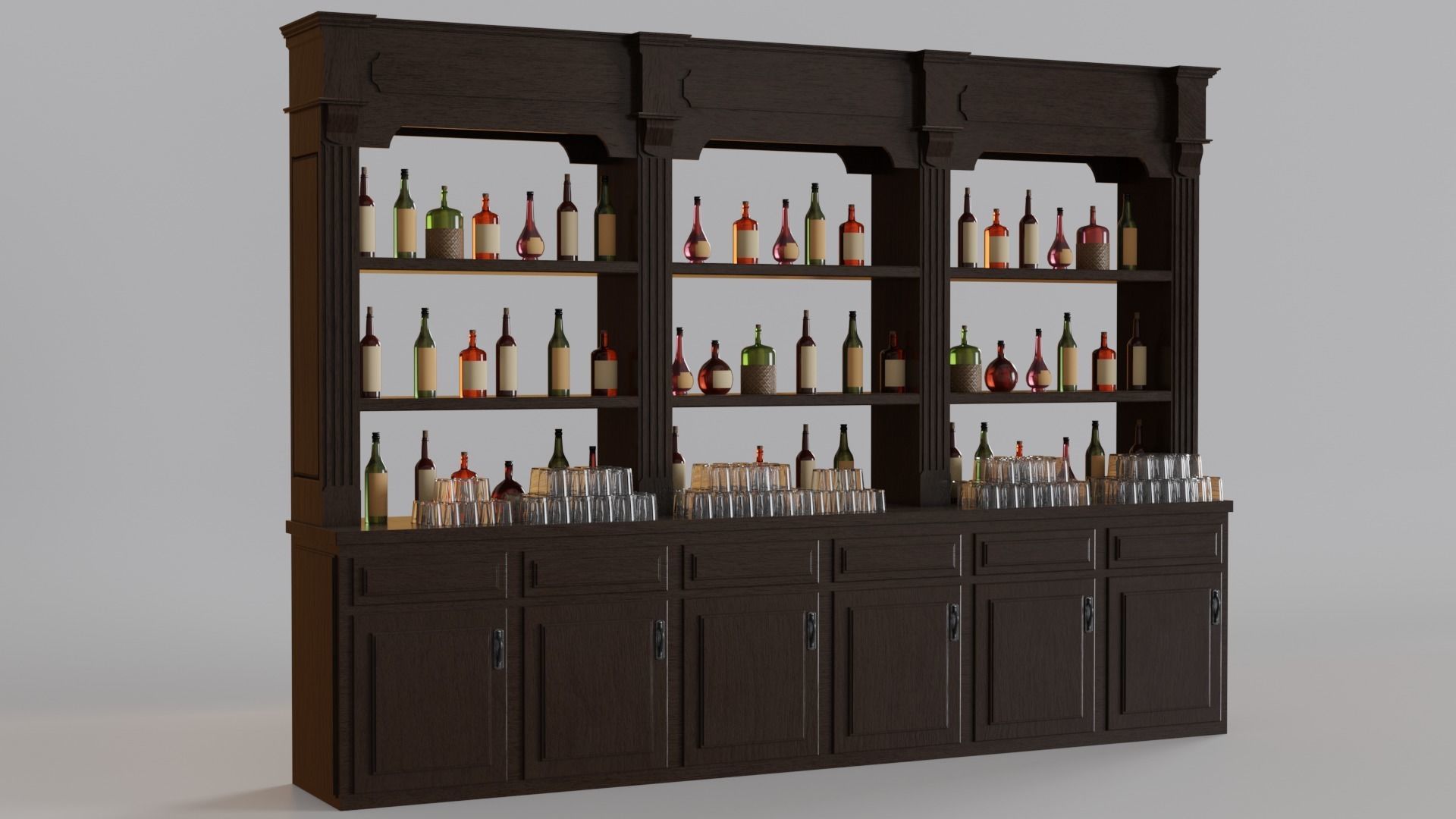 Western Saloon Interior 3d Scene 3D model_32