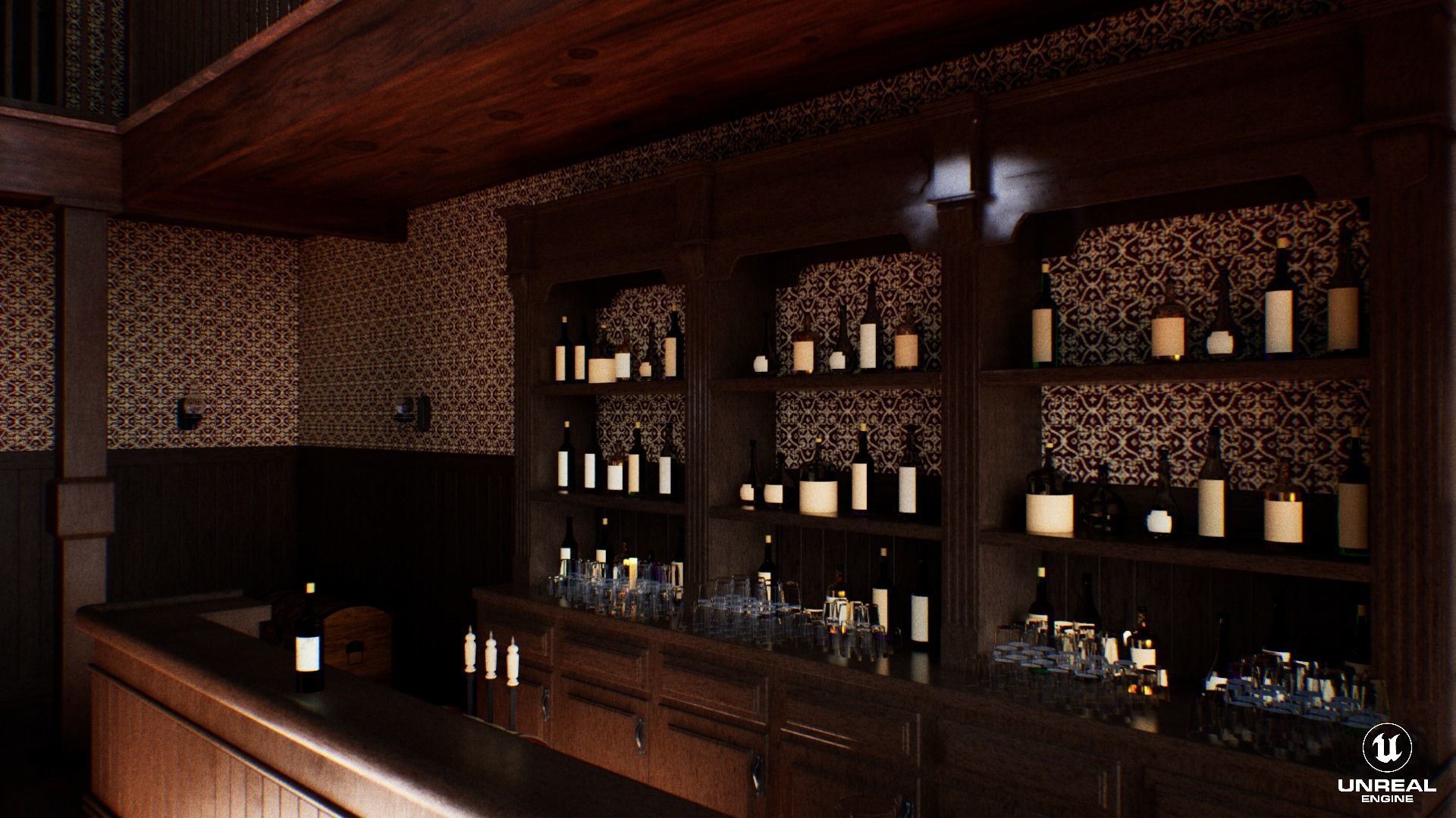 Western Saloon Interior 3d Scene 3D model_22