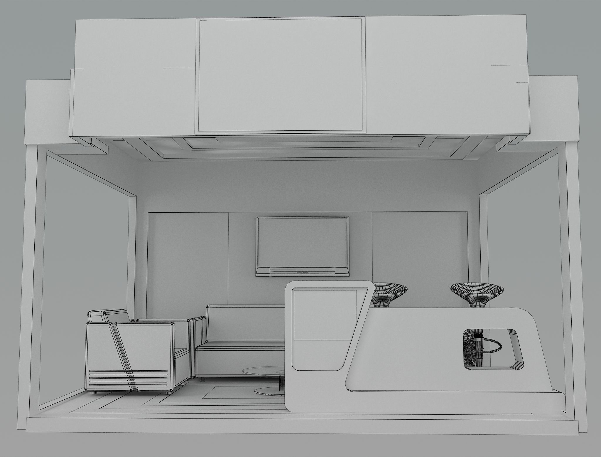  Booth Exhibition Stand a492c 3D model_7