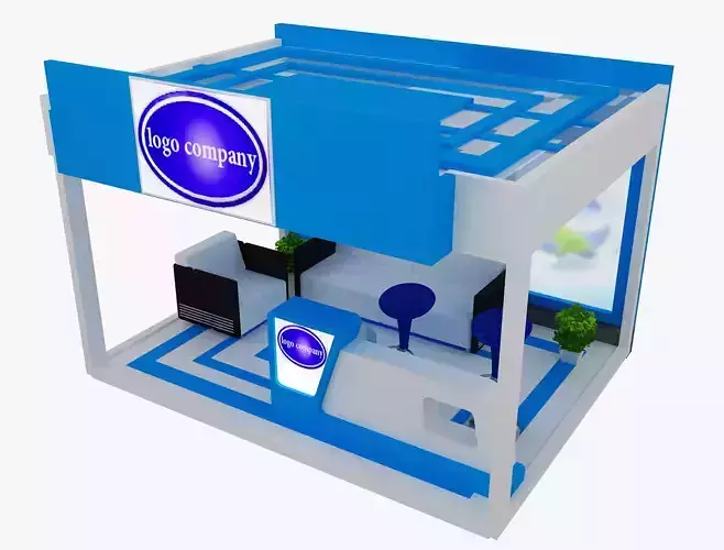 Booth Exhibition Stand a492c 3D model