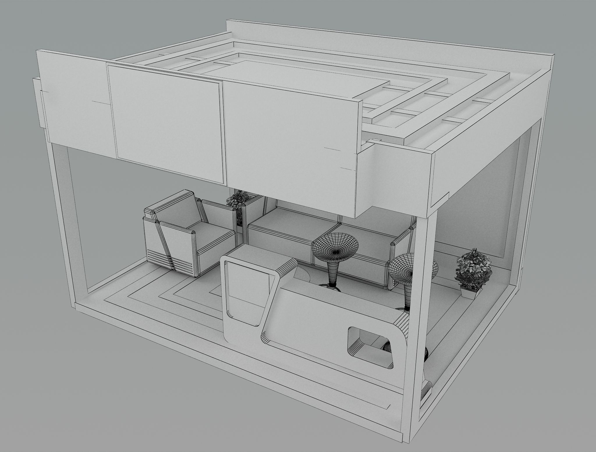  Booth Exhibition Stand a492c 3D model_1