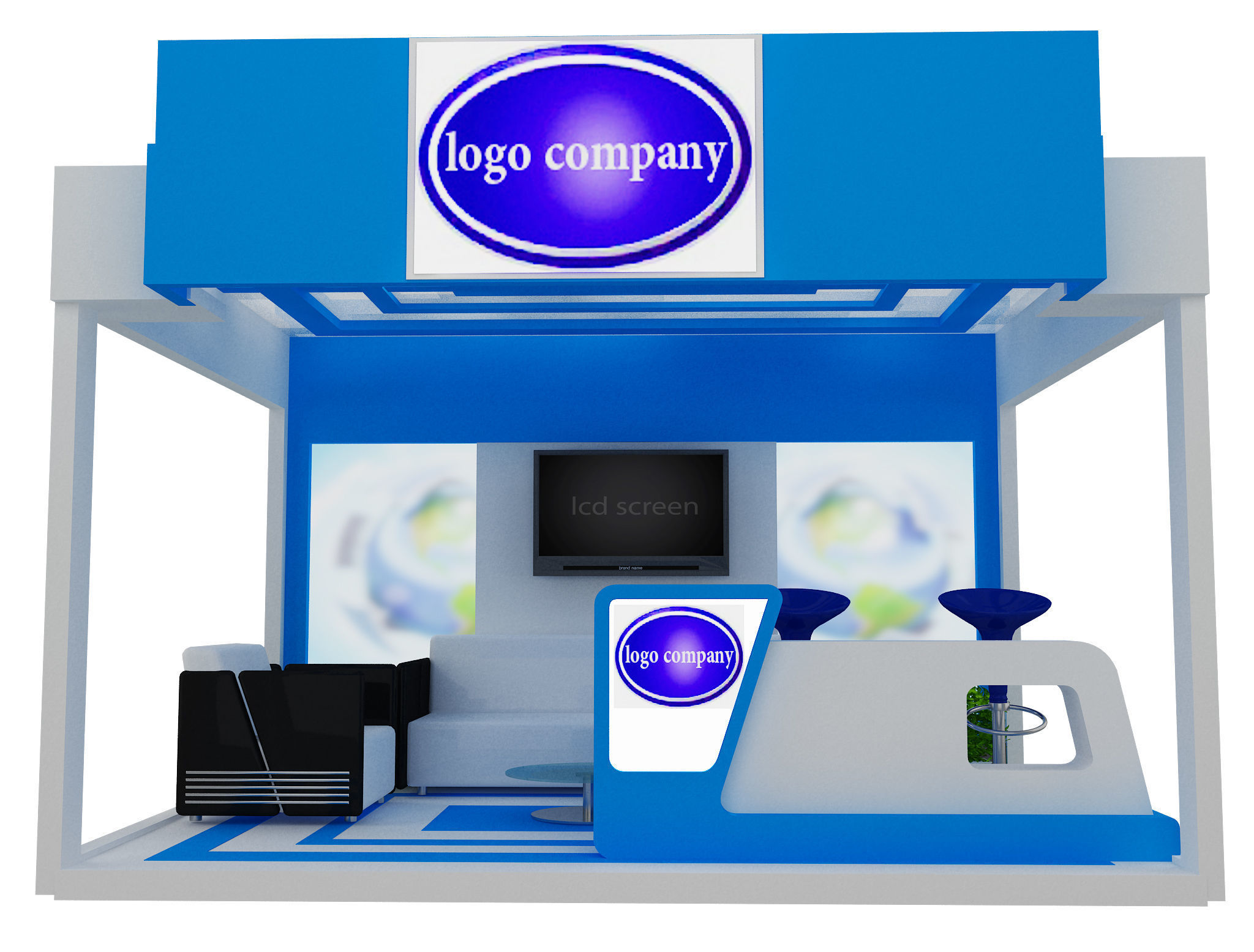  Booth Exhibition Stand a492c 3D model_6