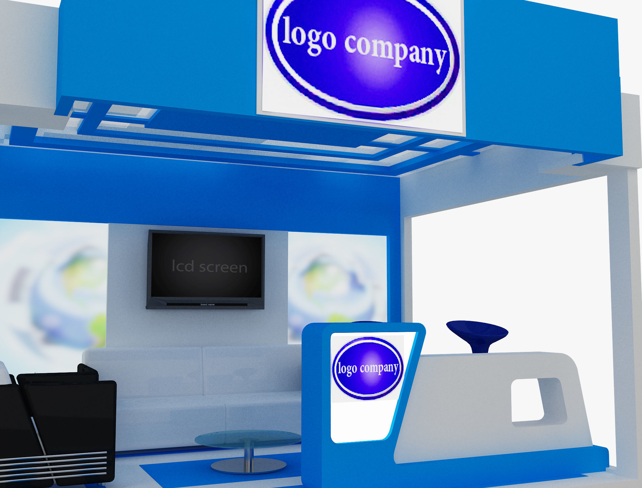  Booth Exhibition Stand a492c 3D model_2