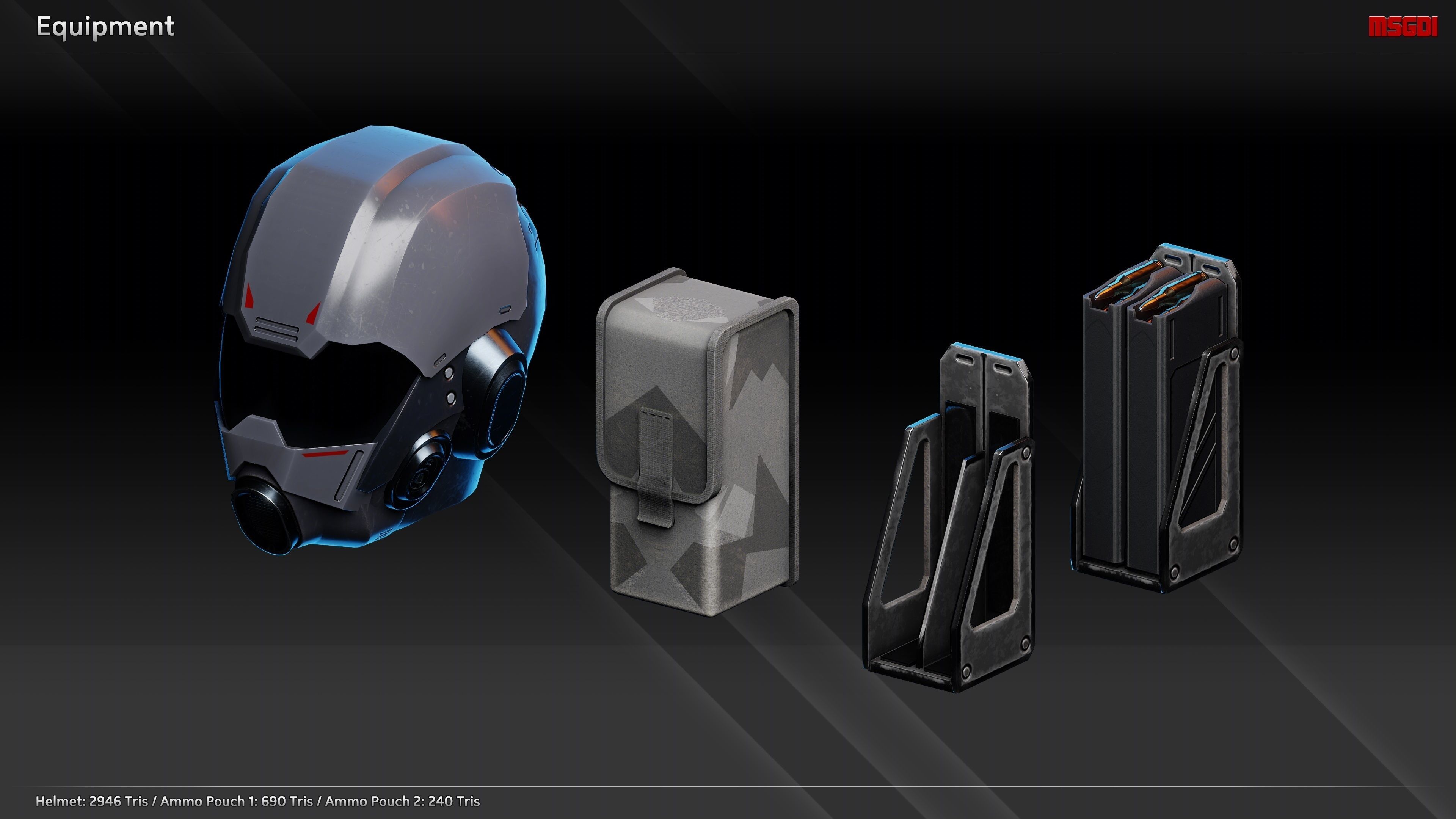 Scifi Heavy Soldier Manon Low-poly 3D model_13