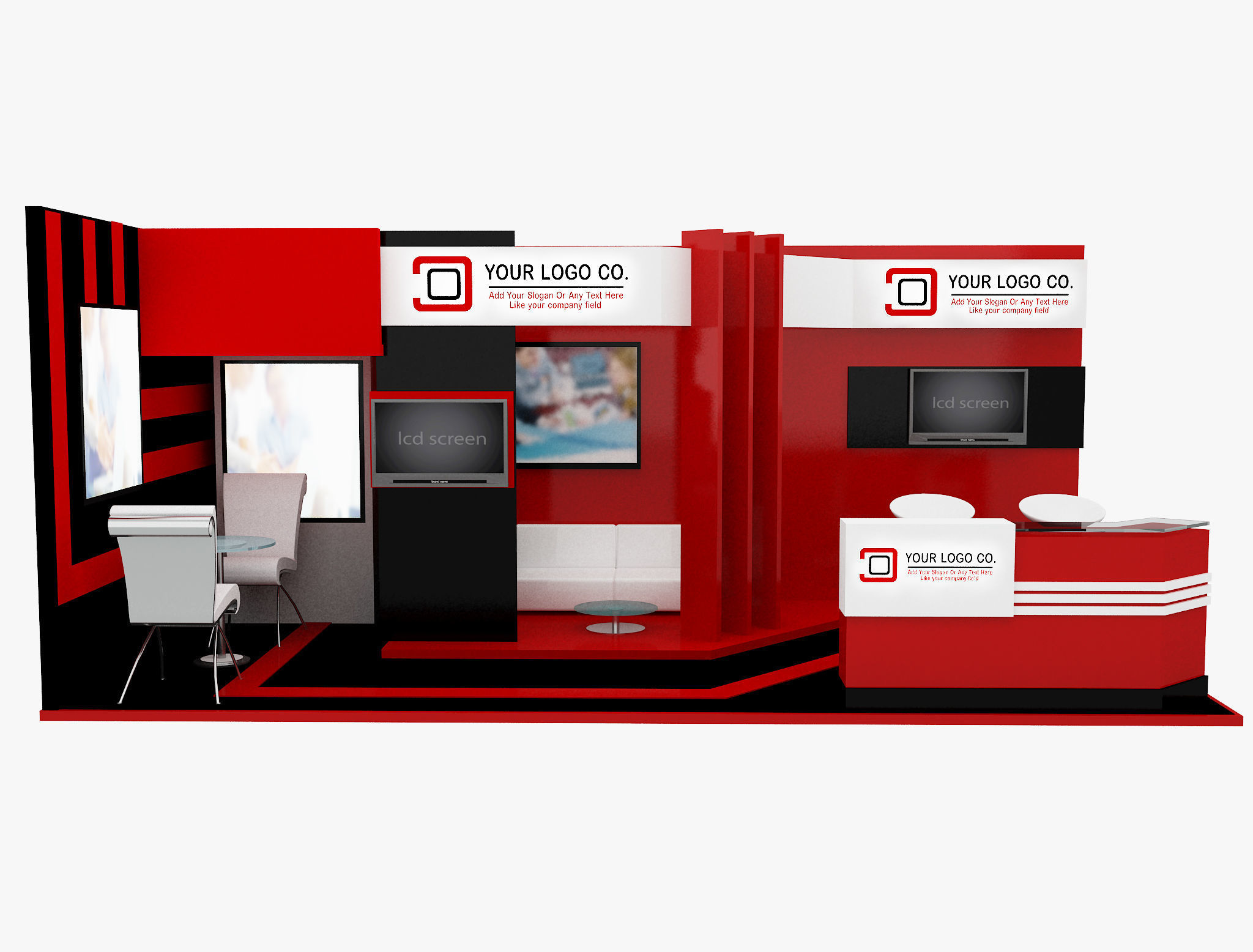 Booth Exhibition Stand a493a 3D model_6