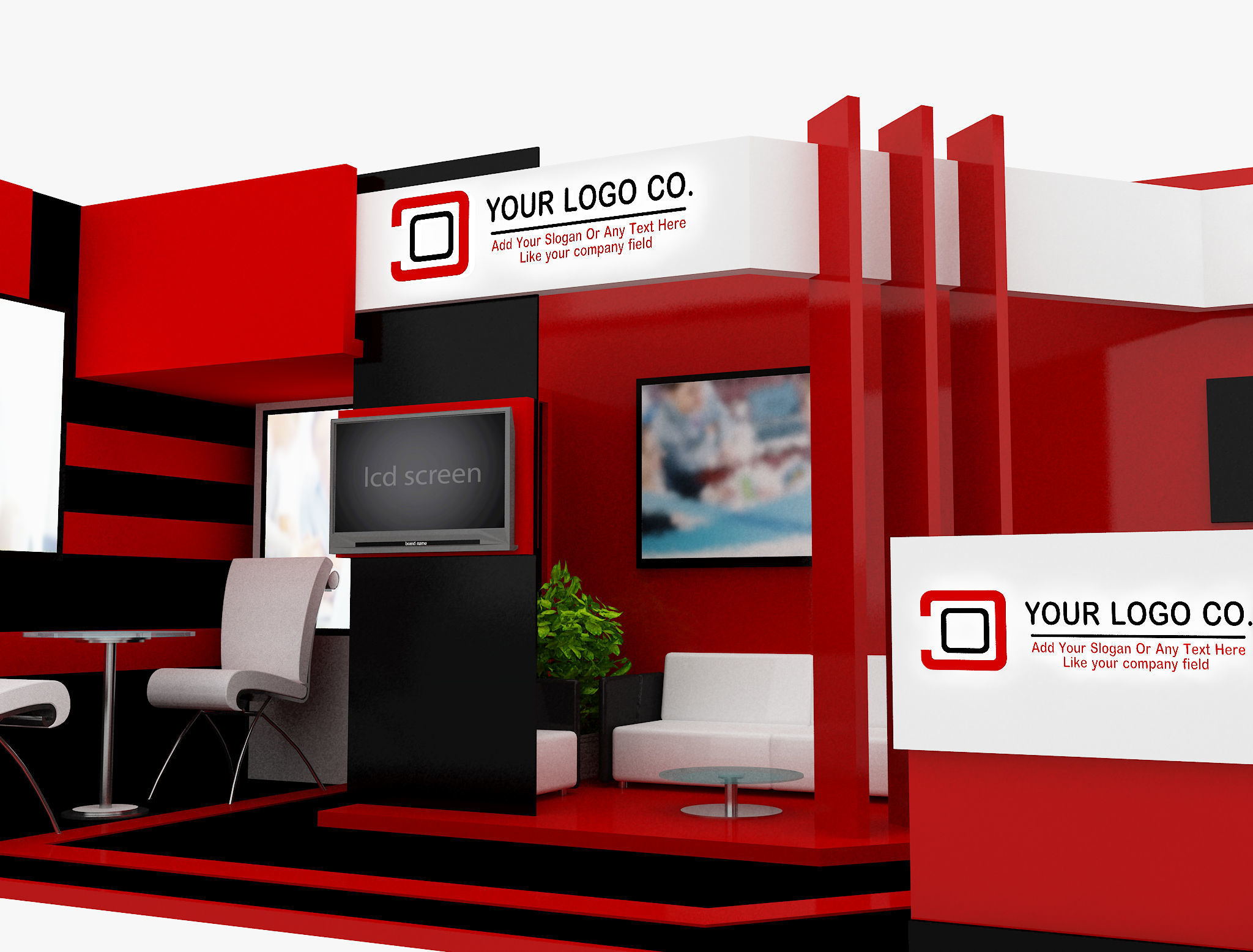 Booth Exhibition Stand a493a 3D model_8