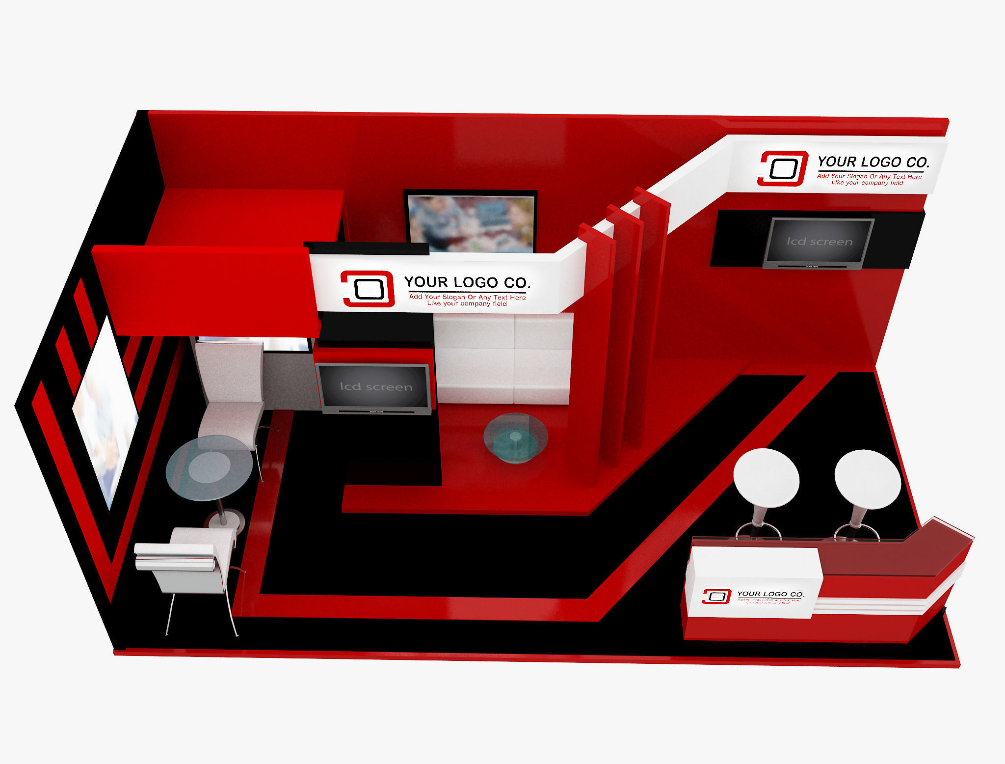Booth Exhibition Stand a493a 3D model_2