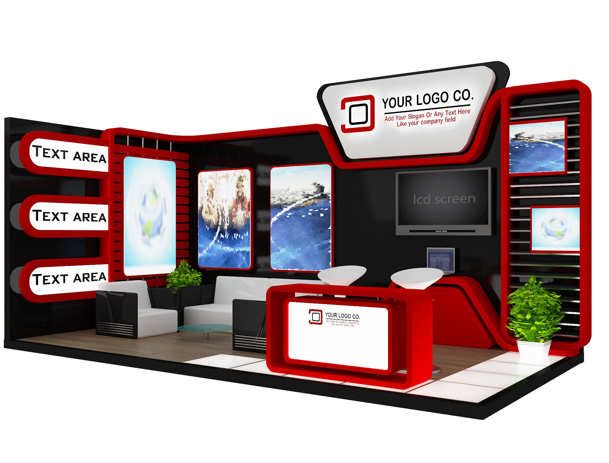 Booth Exhibition Stand a493b 3D model_8