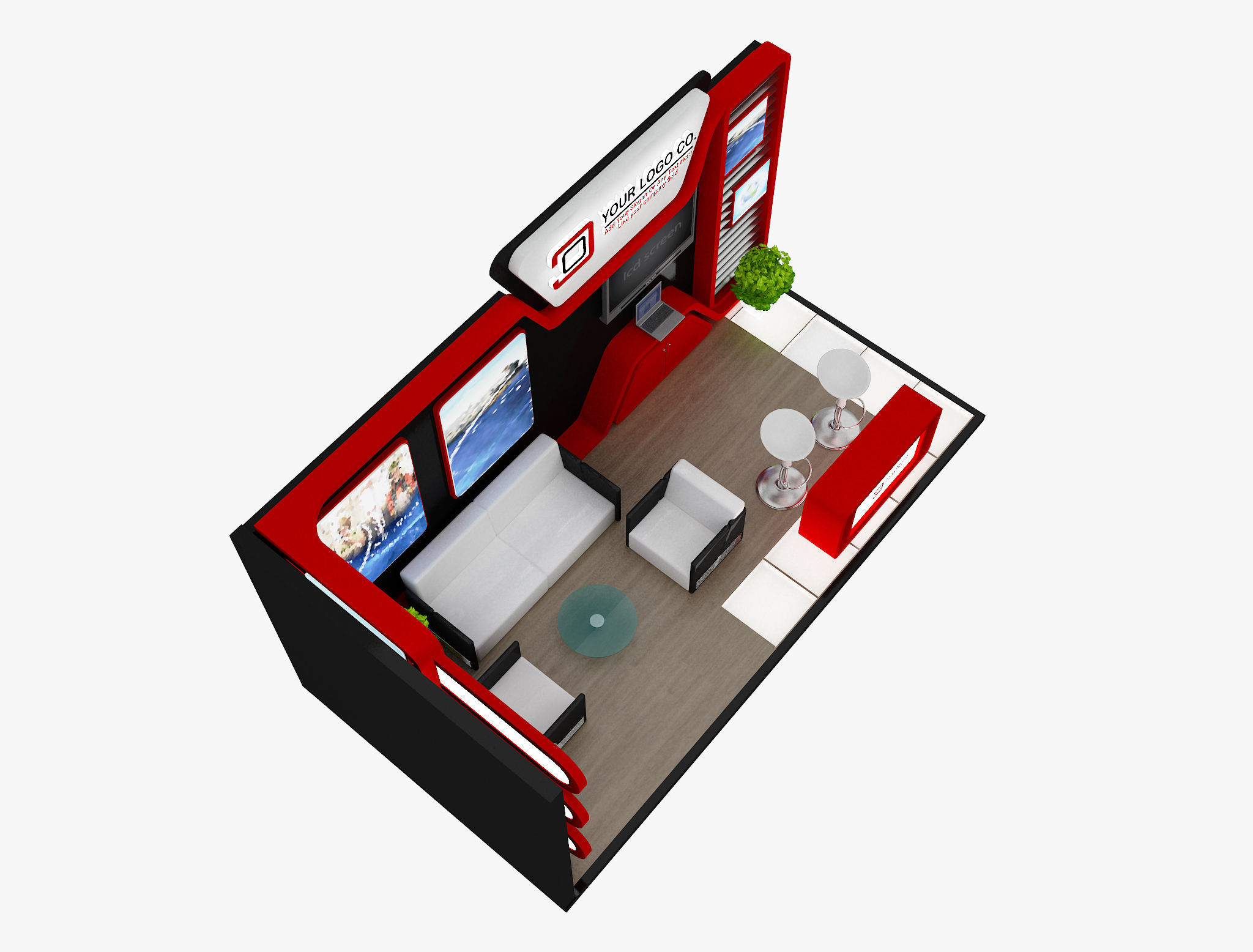 Booth Exhibition Stand a493b 3D model_6
