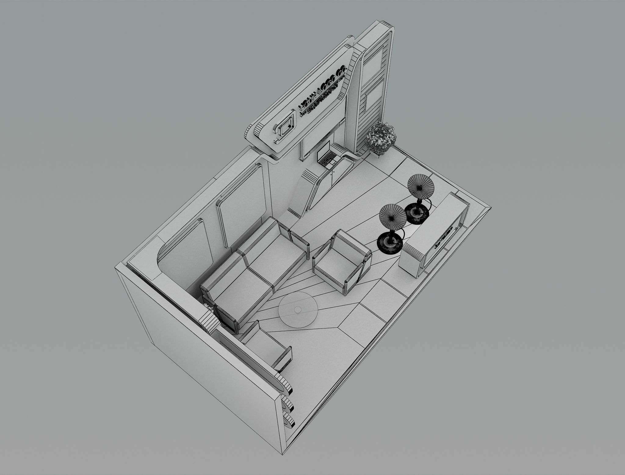 Booth Exhibition Stand a493b 3D model_7