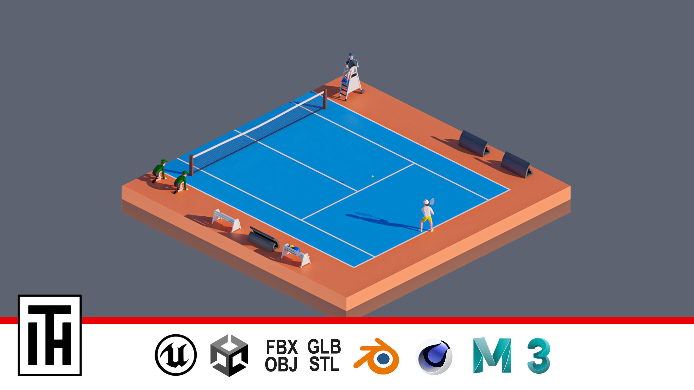 land 88A Low-poly 3D model_1