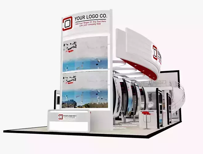 Booth Exhibition Stand a495a 3D model