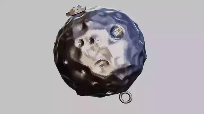 A car on the moon for your keychain 3D print model