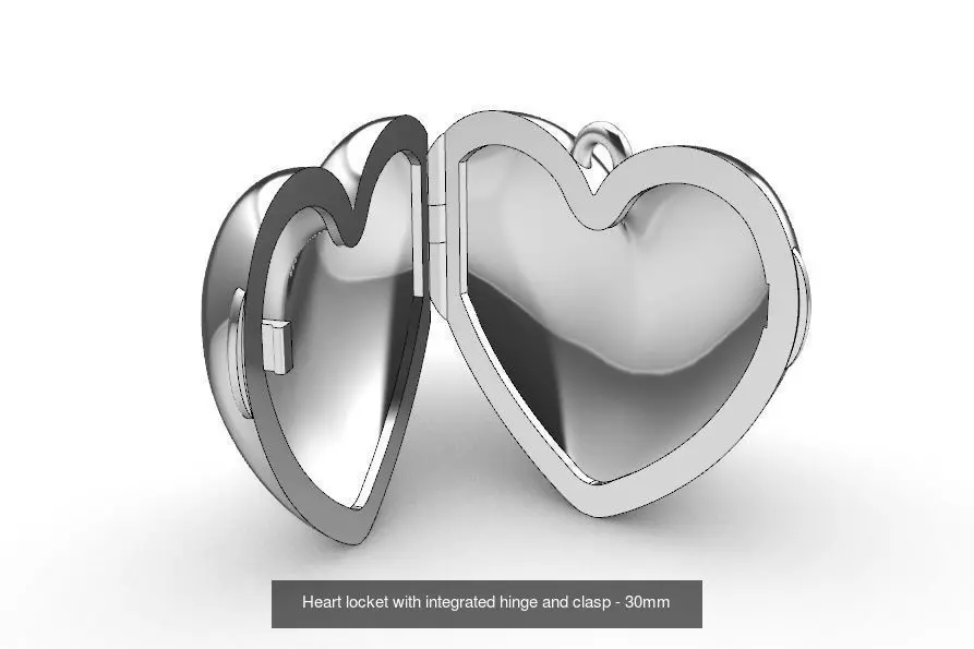 Locket pendants 3D Model Collection_0