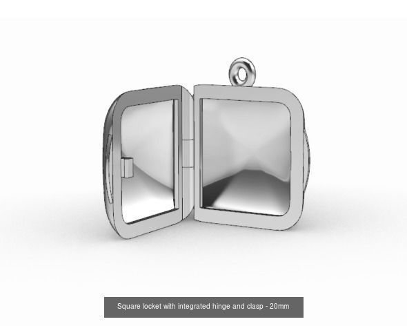 Locket pendants 3D Model Collection_4