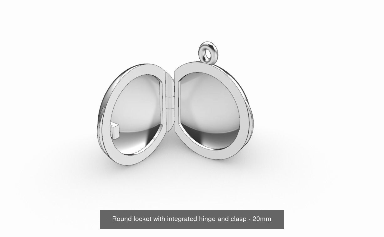 Locket pendants 3D Model Collection_6