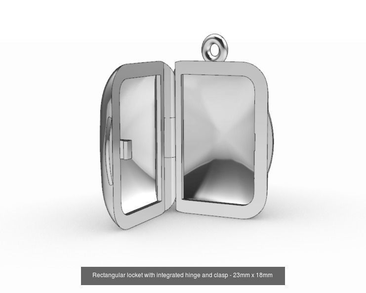 Locket pendants 3D Model Collection_3