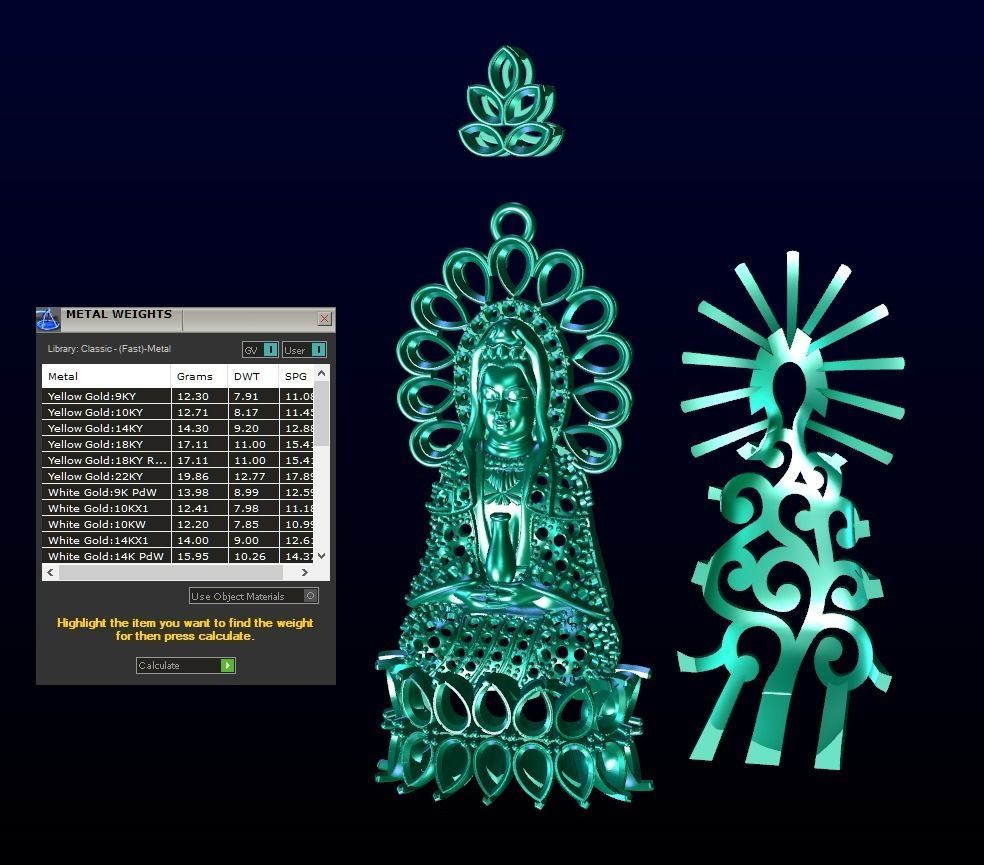 Faith Collection gold buddha pendant with diamonds _10