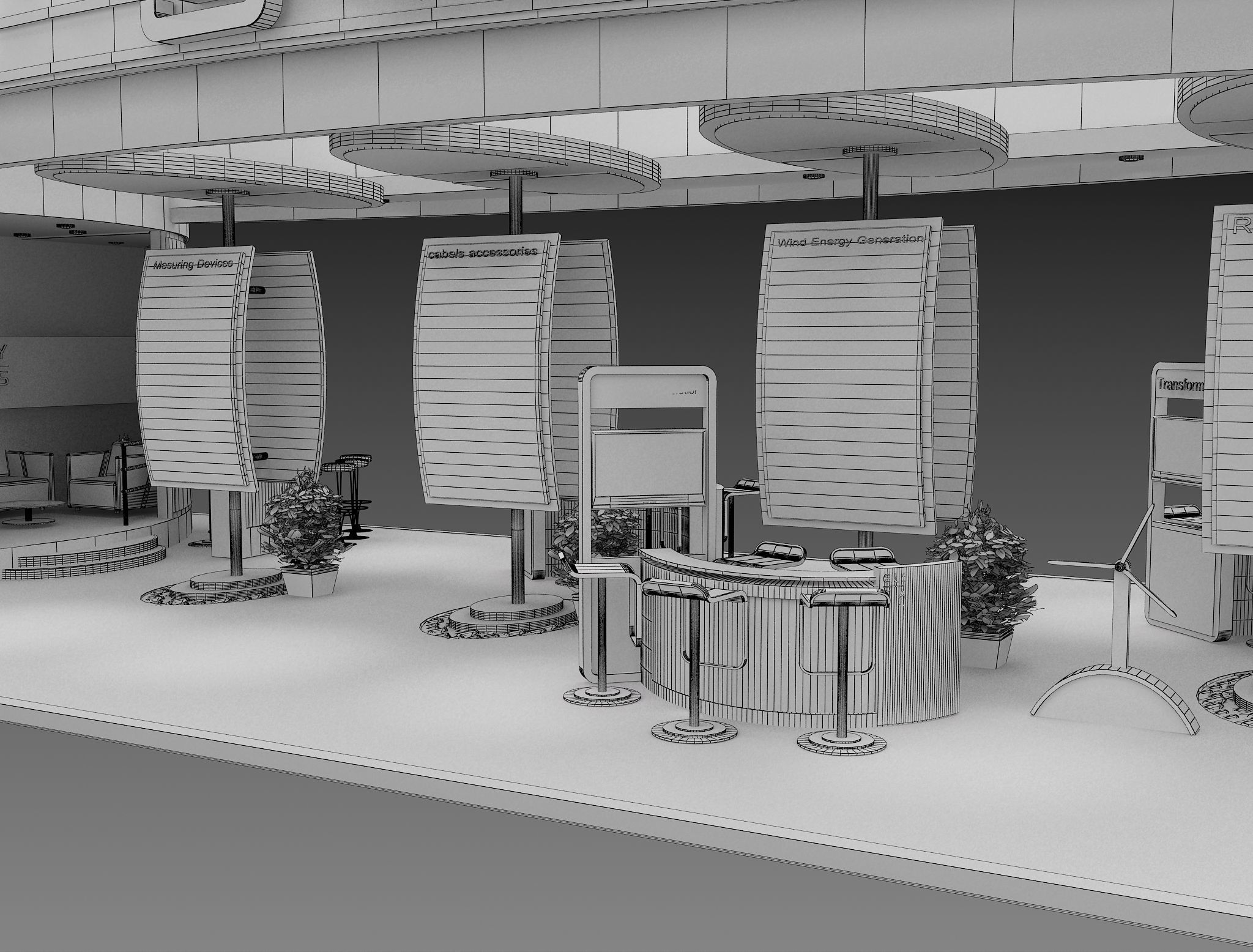 Booth Exhibition Stand a495b 3D model_15