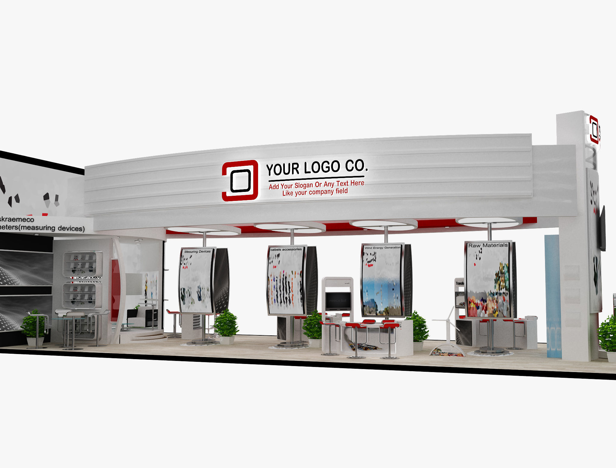 Booth Exhibition Stand a495b 3D model_20
