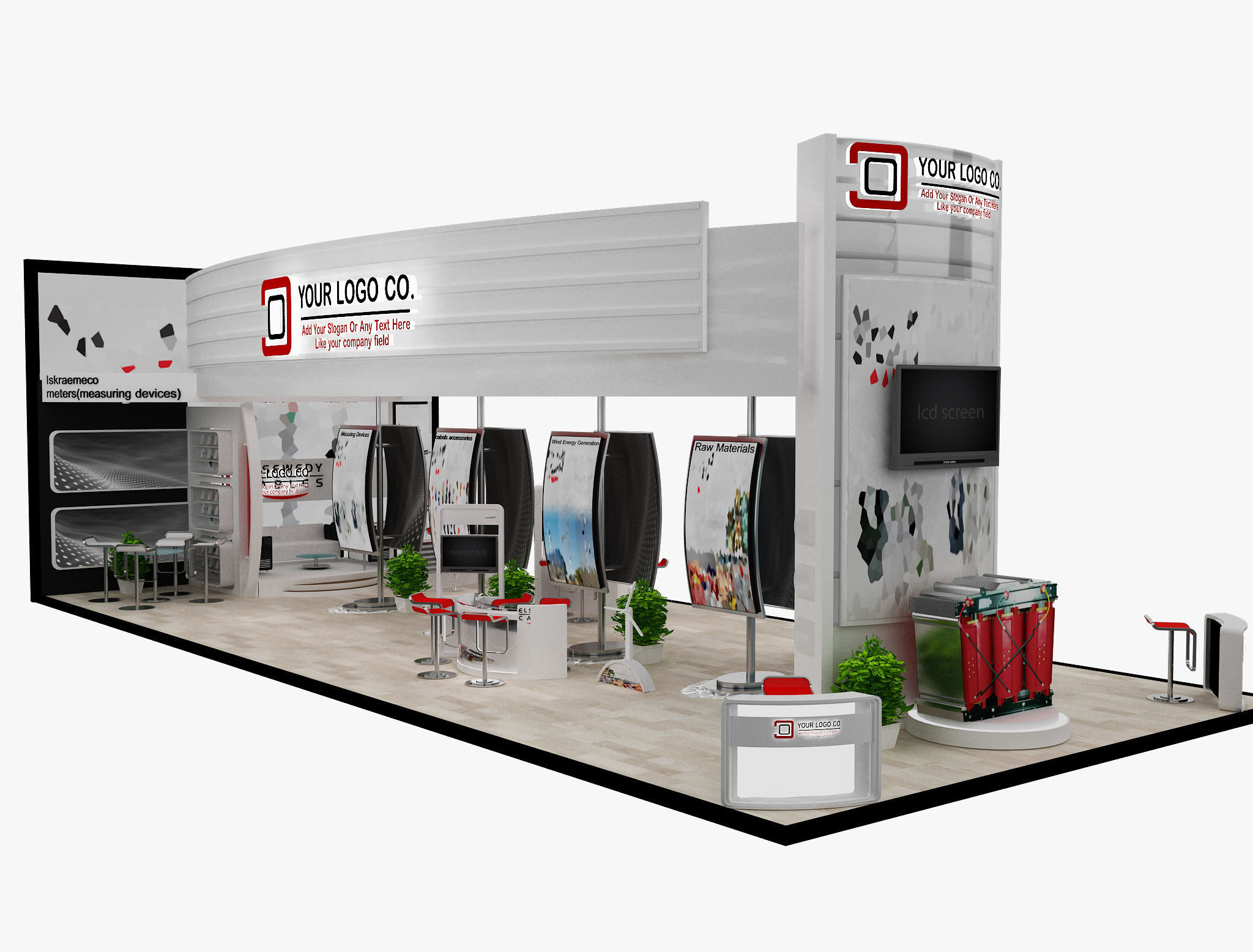 Booth Exhibition Stand a495b 3D model_16