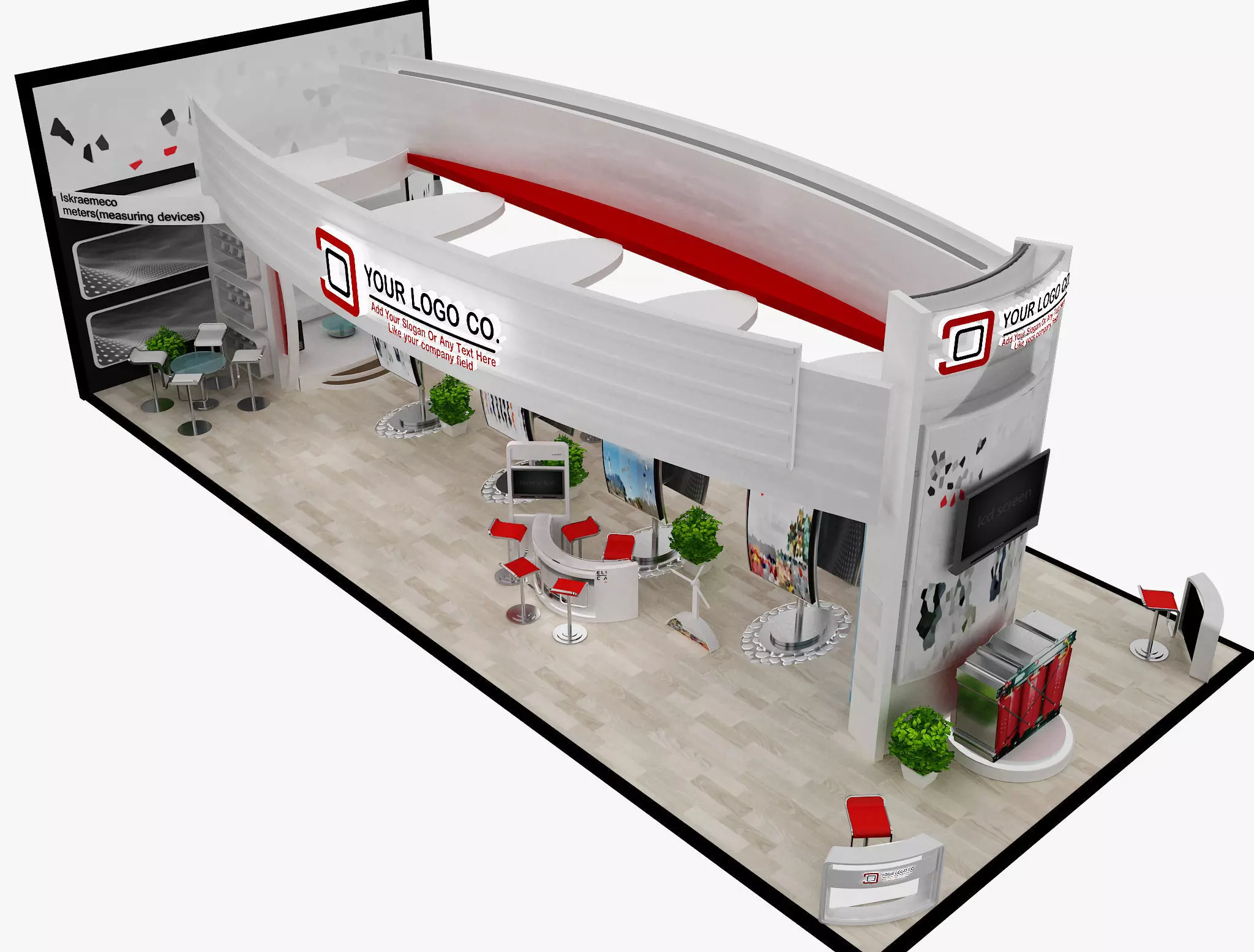 Booth Exhibition Stand a495b 3D model_0