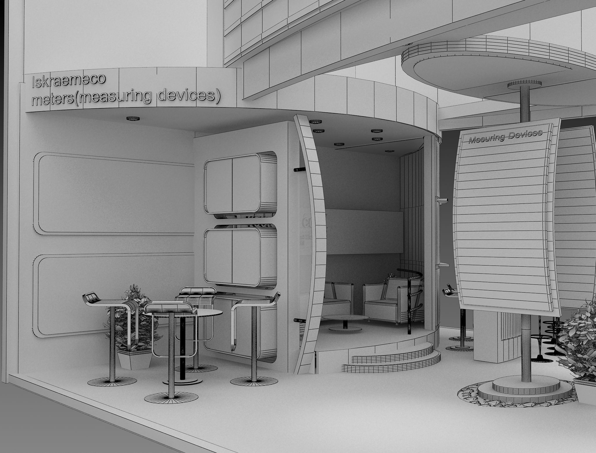 Booth Exhibition Stand a495b 3D model_27