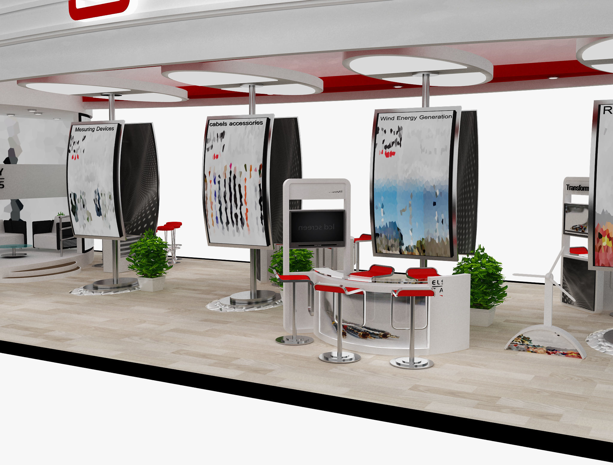 Booth Exhibition Stand a495b 3D model_14
