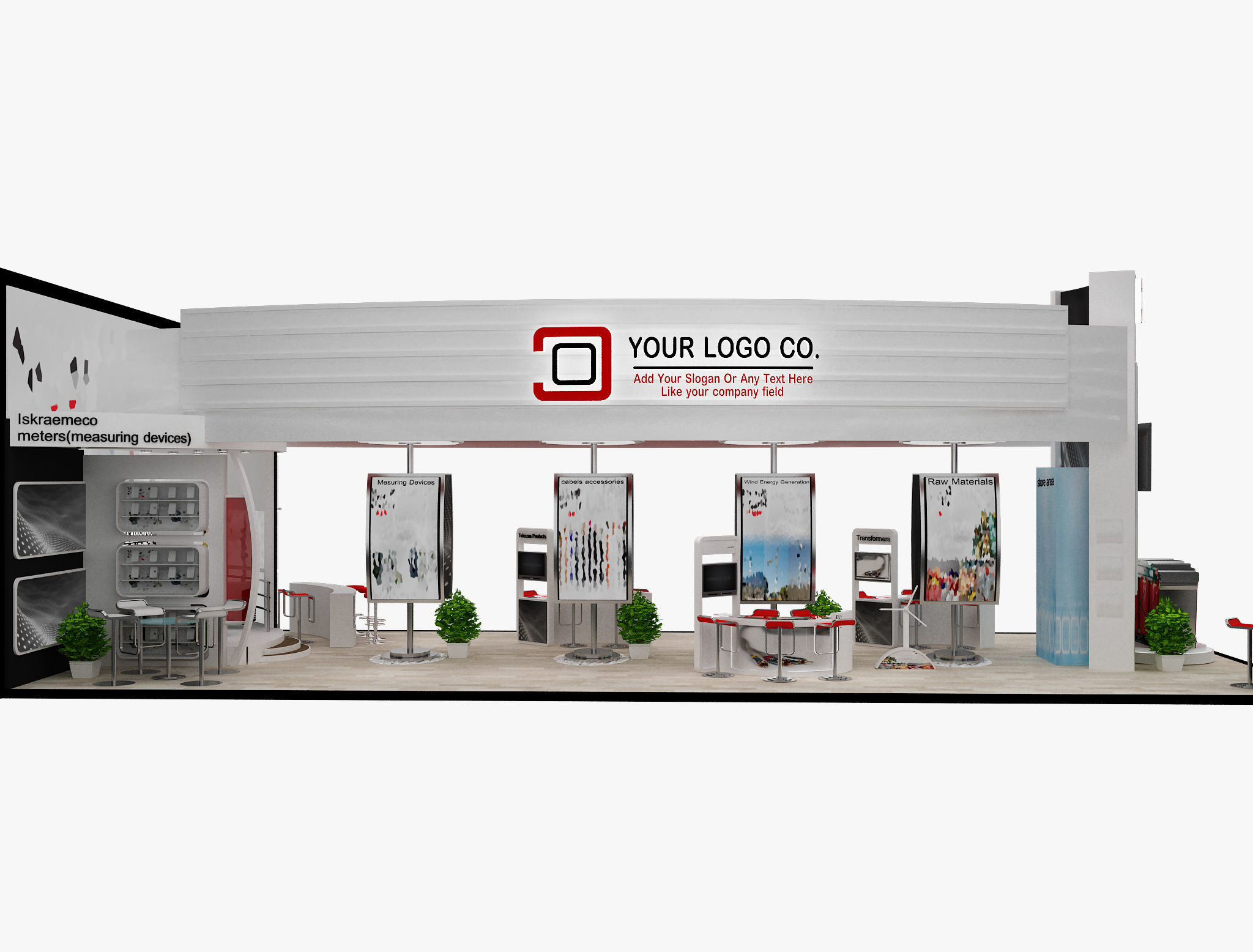 Booth Exhibition Stand a495b 3D model_10