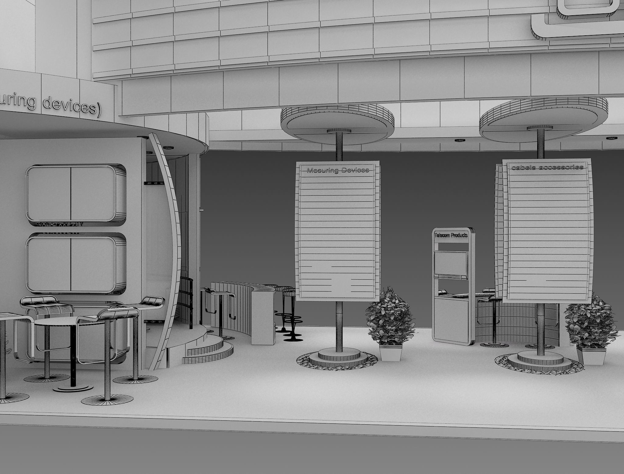 Booth Exhibition Stand a495b 3D model_25