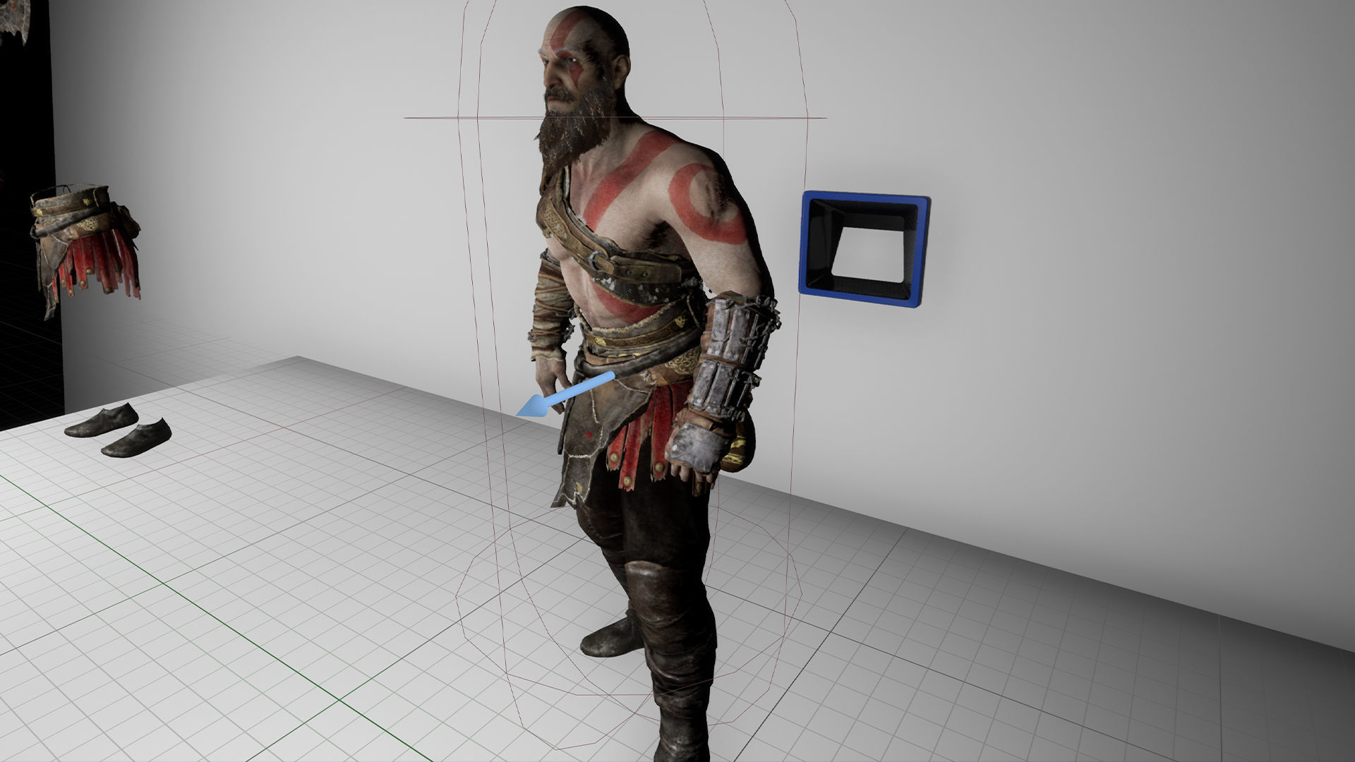 God Of War kratos Low-poly 3D model_18