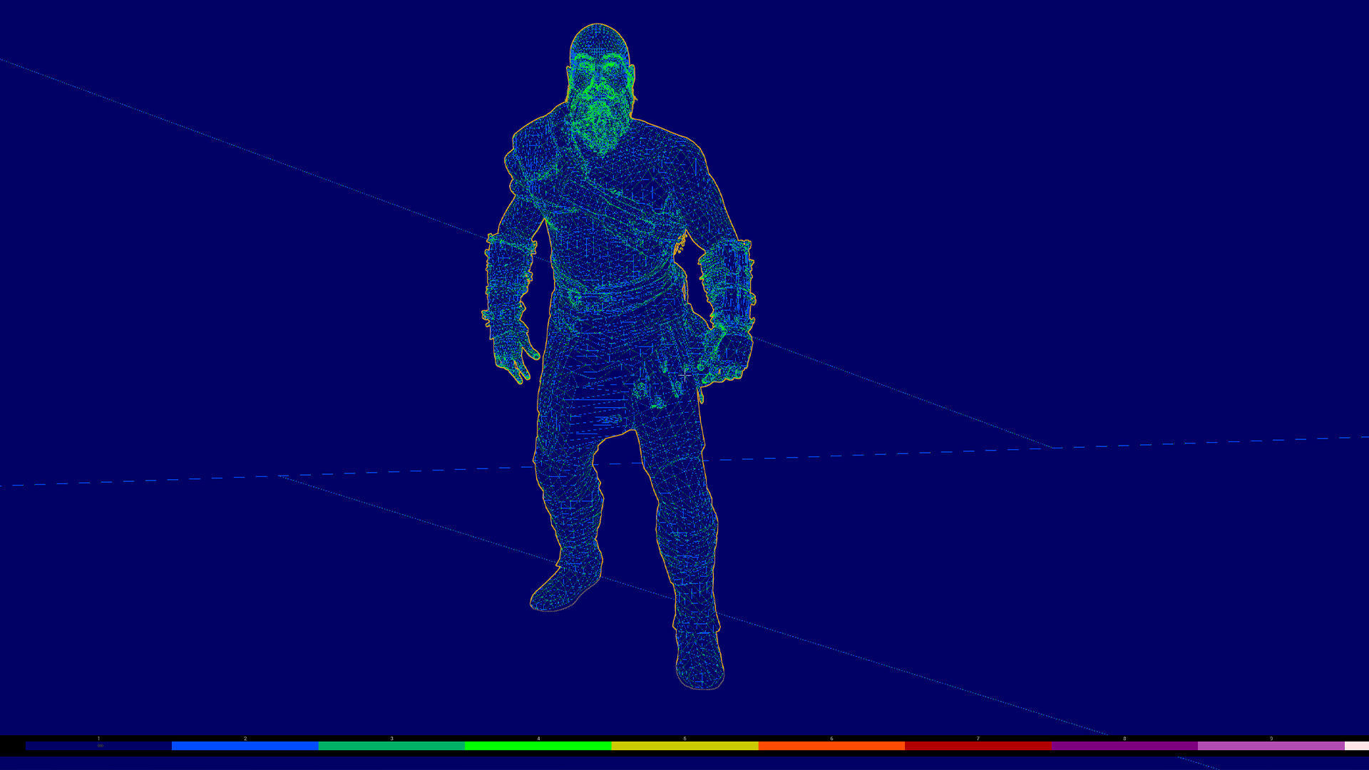 God Of War kratos Low-poly 3D model_12