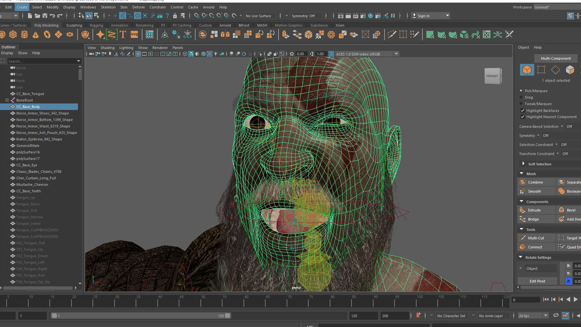 God Of War kratos Low-poly 3D model_10