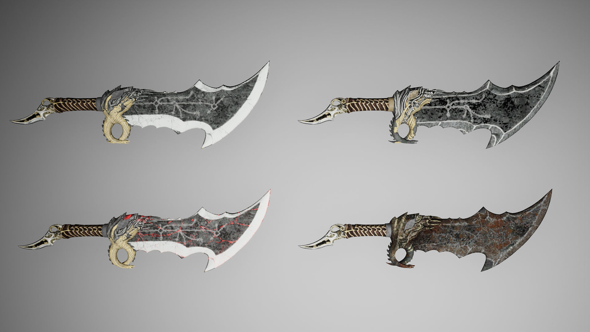 God Of War kratos Low-poly 3D model_8