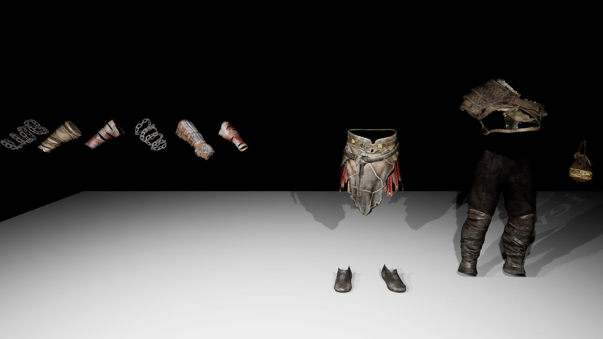 God Of War kratos Low-poly 3D model_17