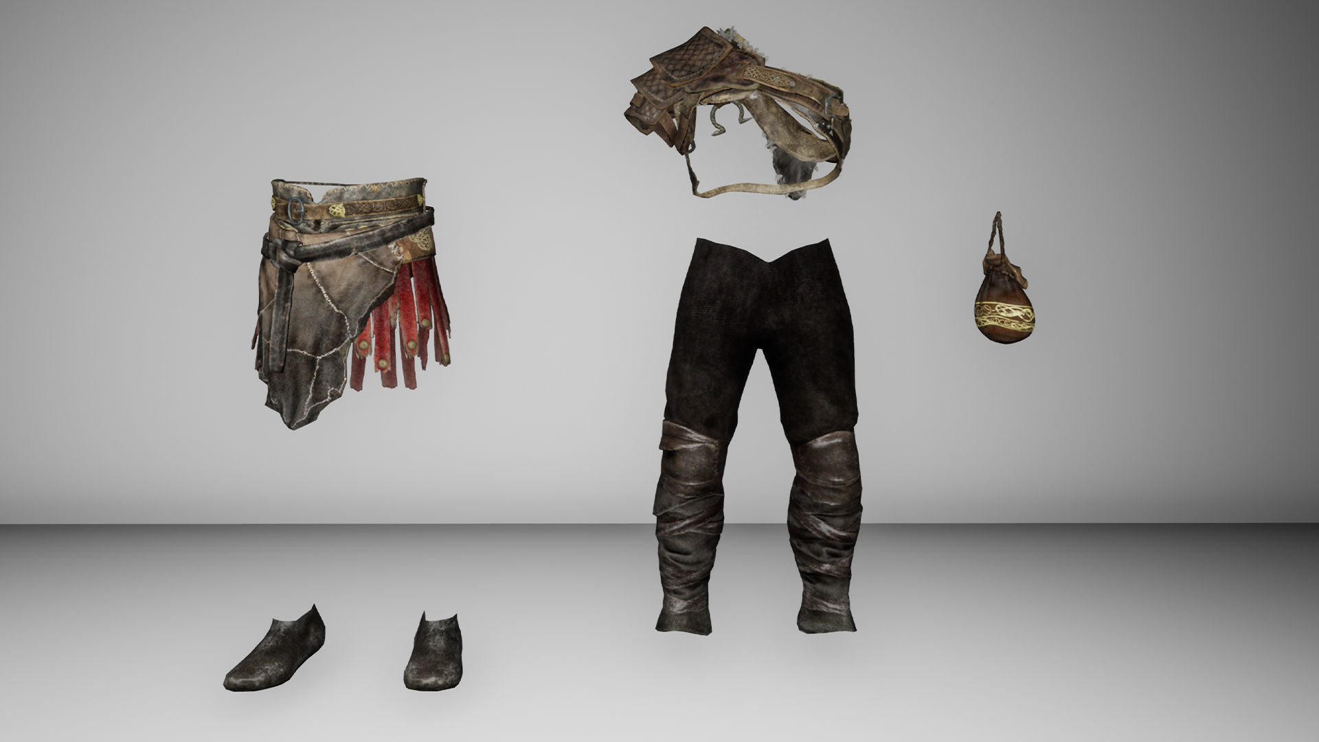 God Of War kratos Low-poly 3D model_15