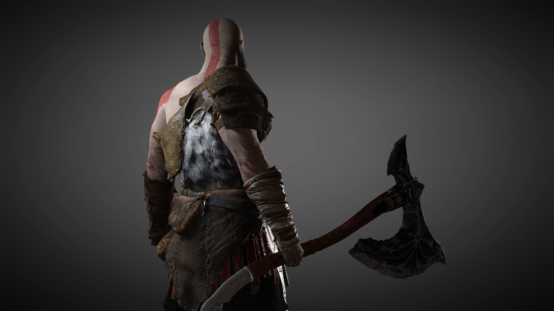 God Of War kratos Low-poly 3D model_6