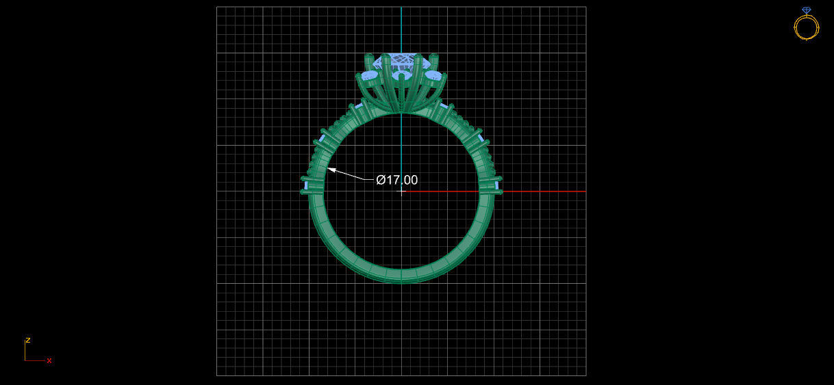 Ring wedding TH01302 3D print model_4