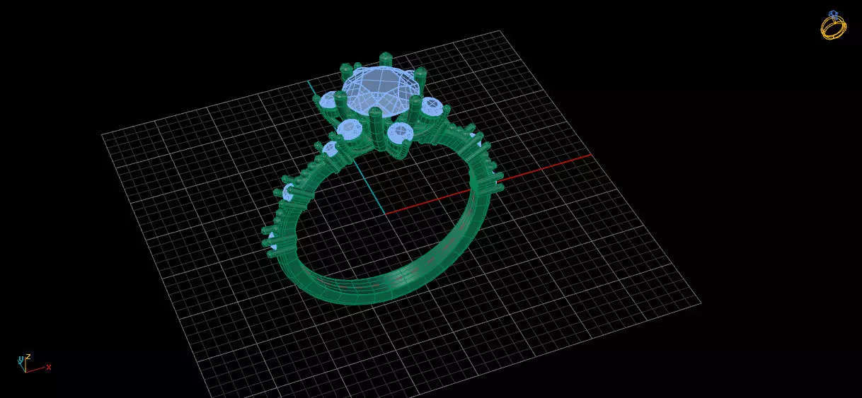 Ring wedding TH01302 3D print model_0