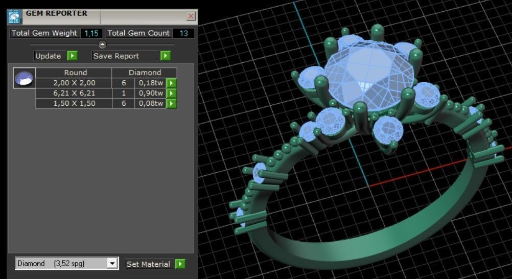 Ring wedding TH01302 3D print model_6