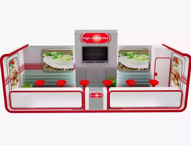 Booth Exhibition Stand a497 3D model